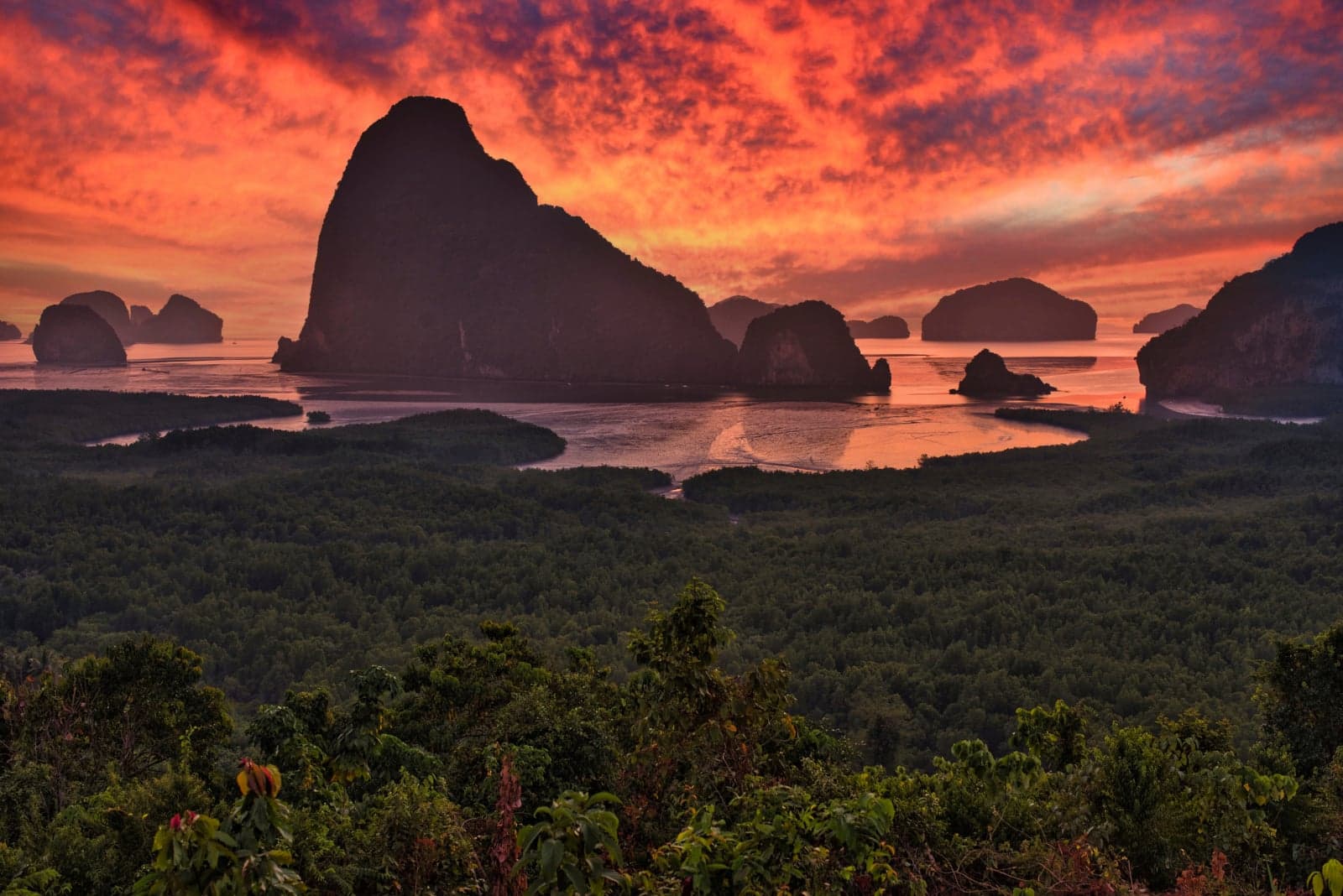 Vibrant Sunrise and Sunset Skies image